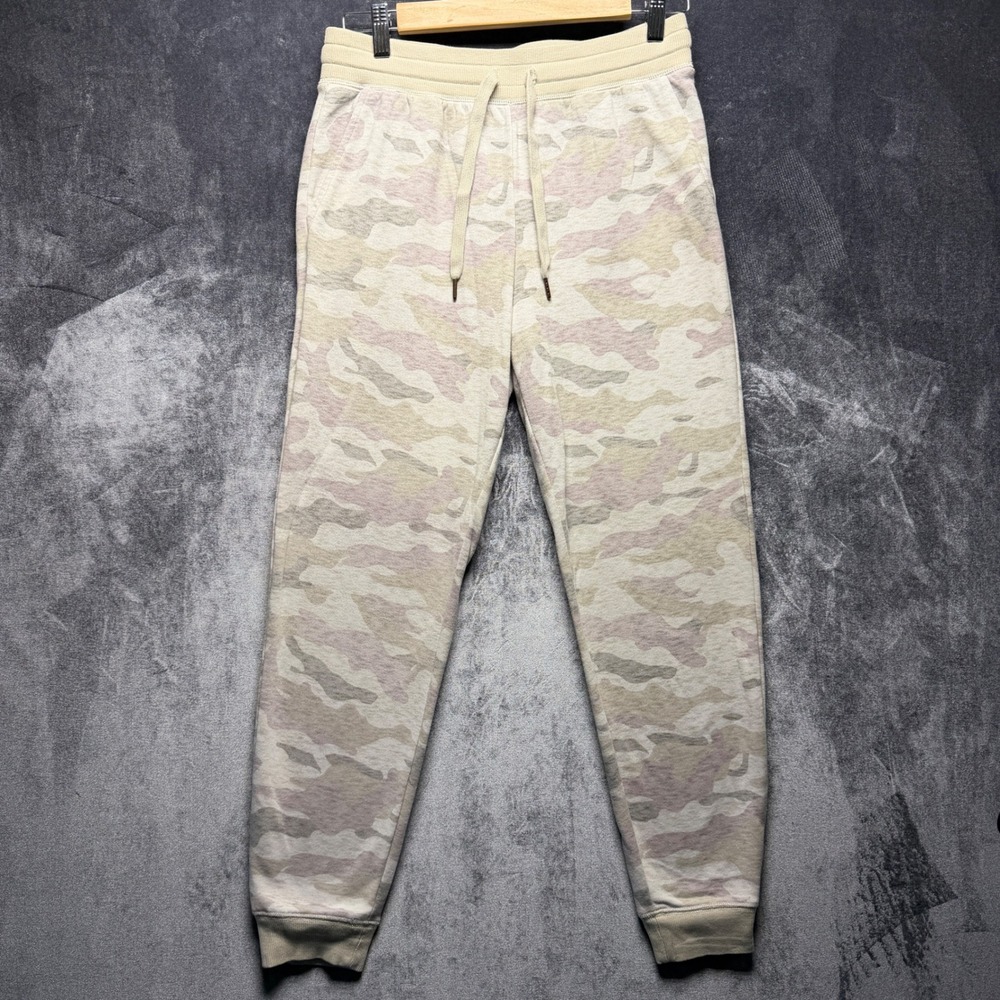 Old Navy Joggers Tan Camo Fleece Tapered Small Sweatpants Lounge